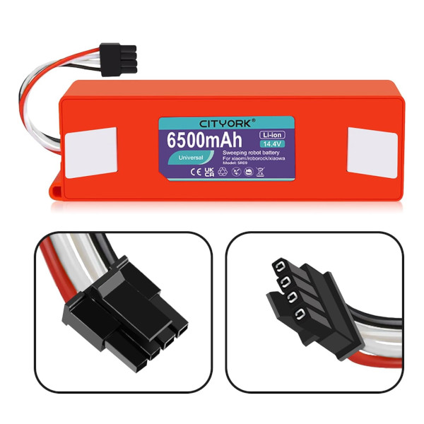 CITYORK Li-ion Batteri för Roborock S5 S6 S7 Q7 Pure/Max/MaxV/MaxV Ultra Xiaomi