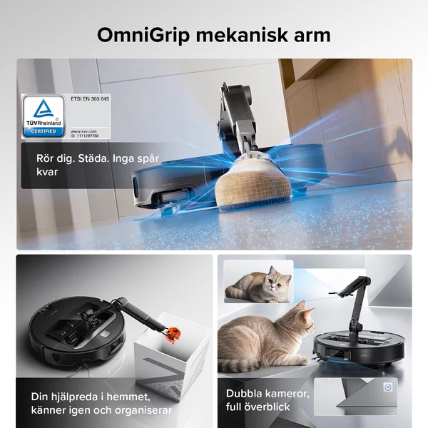 Robotdammsugare med arm